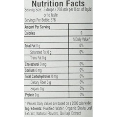 Sweetleaf Stevia Extract Clear Liquid 120ml (1x4 Oz)