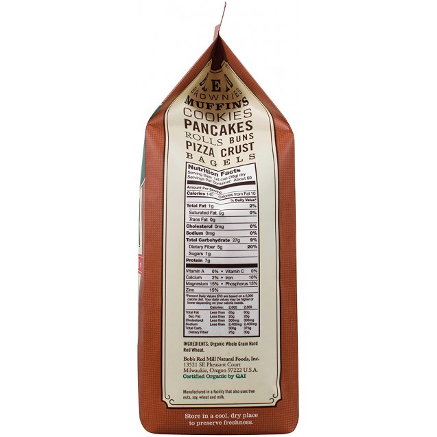 Bob's Red Mill Whole Wheat Flour (4x5lb)