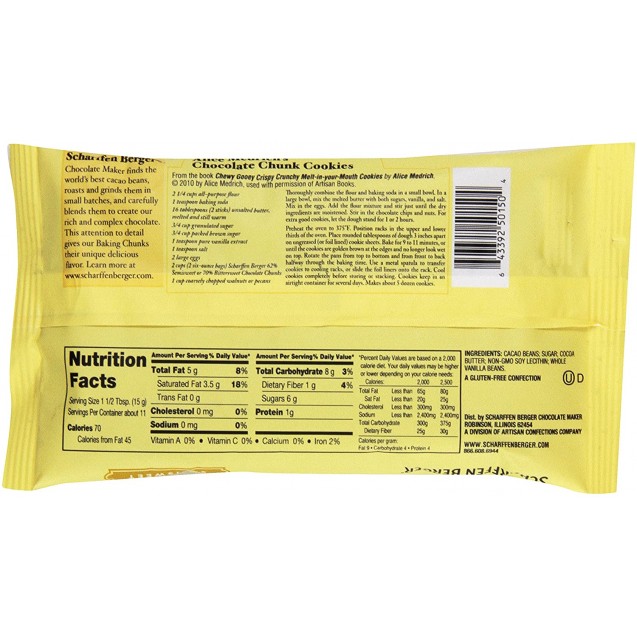 Scharffen Berger Smi Sweet Bkng Chnk (10x6OZ )