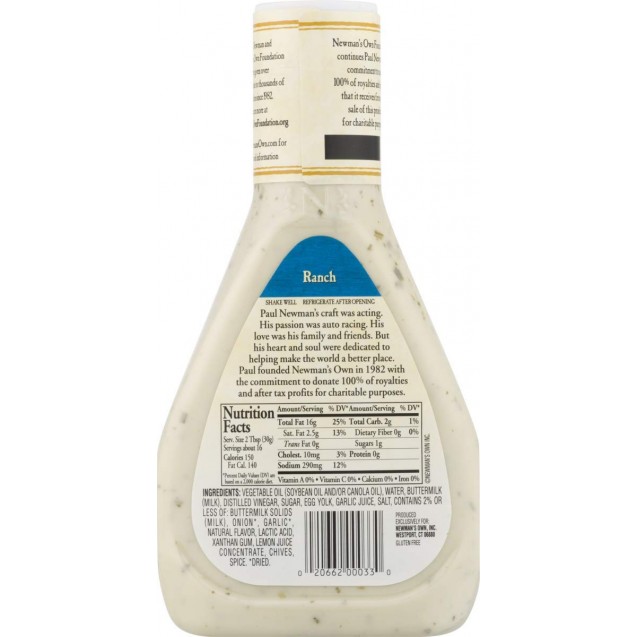 Newman's Own Ranch Dressing (6x16 Oz)