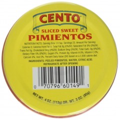 Cento Sliced Pimentos (12x4 Oz)