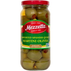 Mezzetta Spanish Queen Martini Olives Marinated Dry Vermouth (6x10Oz)