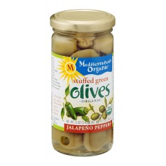 Mediterranean Organics Org Green Stuffed Jalapeno Olives (12x8.5 Oz)