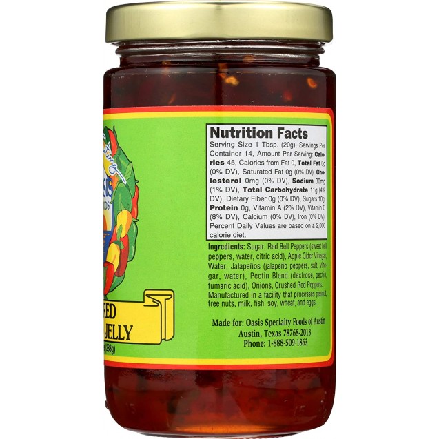 Oasis Jalapeno Ragin Red Jelly (6x10Oz)