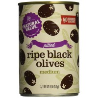 Natural Value Pitted Medium Black Olives (12x6Oz)
