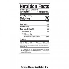 Pacific Natural Naturally Almond Vanilla Low Fat Beverage (12x32 Oz)