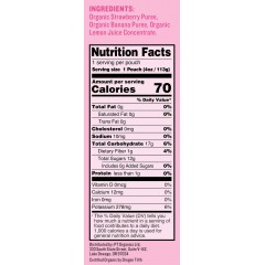 Peter Rabbit Organics Organic Fruit Snack 100% Pure Strawberry And Banana (10x4Oz)