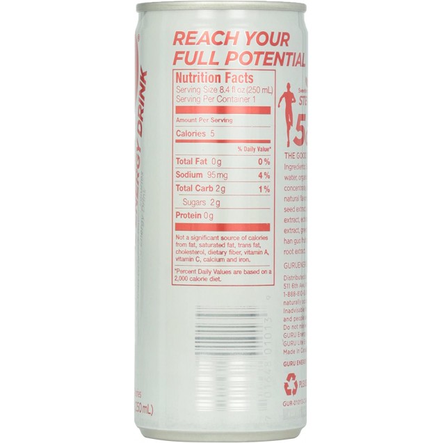 Guru Energy Lite Energy Drink (24x8.3 Oz)