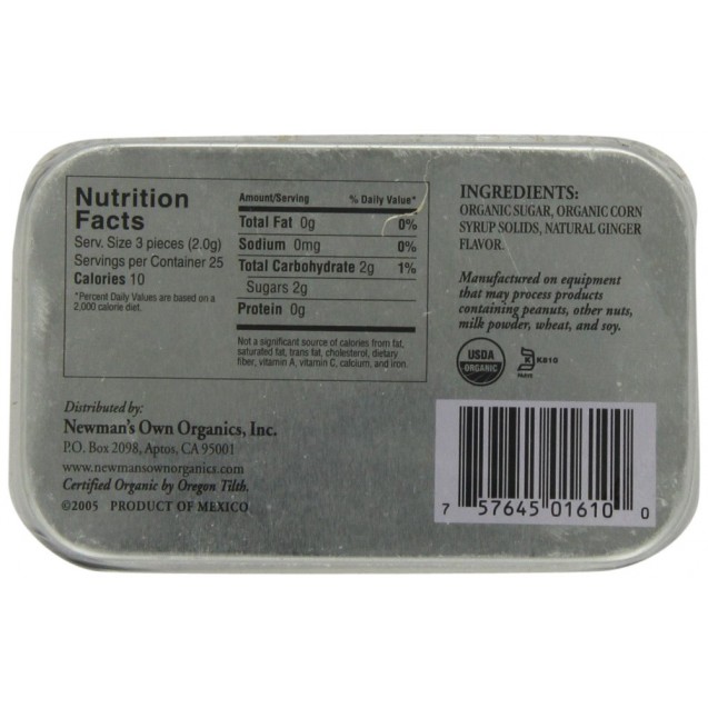 Newman's Own Ginger Mints (6x1.76 Oz)