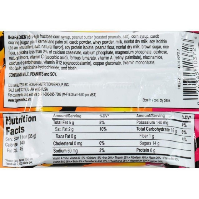 Tiger's Milk Bars Protein Rich Bar (24x1.23OZ )