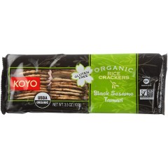 Koyo Organic Rice Crackers Black Sesame Tamari (12x3.5 OZ)