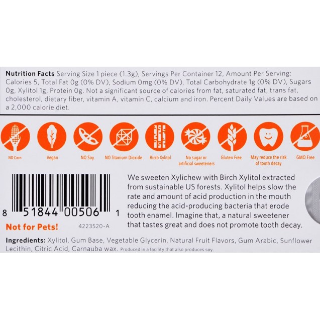 Xylichew Fruit Gum, Display (24x12 PC)