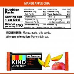 Kind Pressed Mango Apple Chia Bar (12x1.2 OZ)