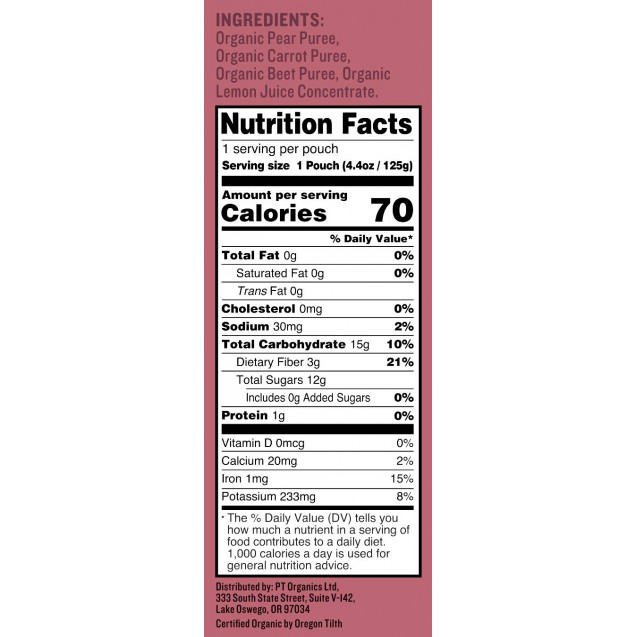 Peter Rabbit Organics Beet Carrot And Pear Vegetable And Fruit Snacks (10X4.4 OZ)