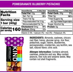 Kind Pomegranate Pistachio+Antioxidants Bar (12x1.4 Oz)