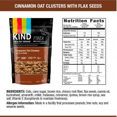 Kind Cinnamon Oat Clusterr with Flax Seed (6x11 Oz)