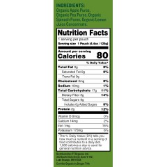 Peter Rabbit Organics Pea, Spinach & Apple Snack (10x4.4 Oz)