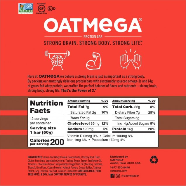 Oatmega Bar Brownie Crisp (12x1.8Oz)