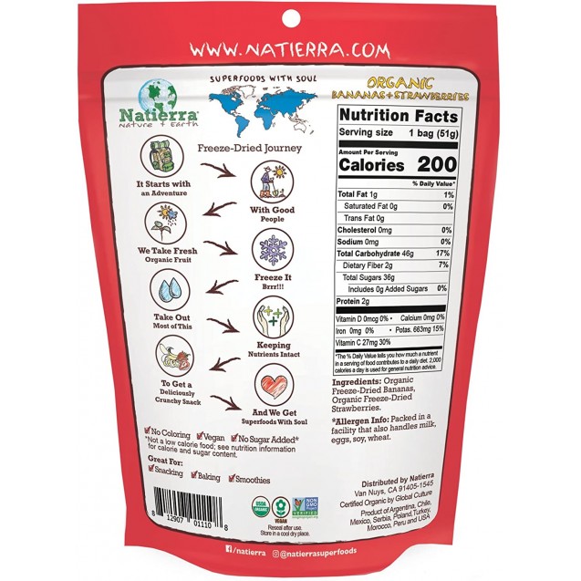 Nature's All Foods Frz Dr Bn/Str Ft (12x1.8OZ )