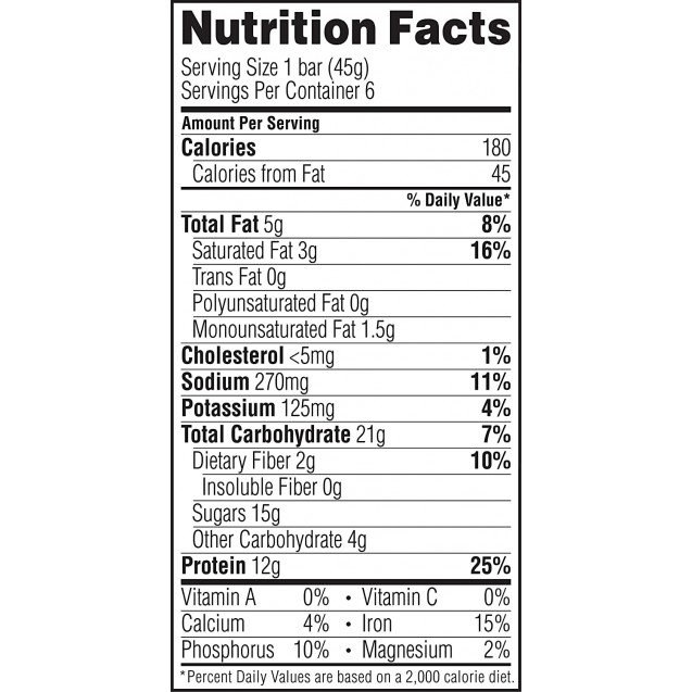 Luna Protein Bar for Women Chocolate Salted Caramel (12x1.59 OZ)