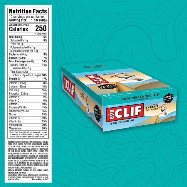 Clif Bar Coolmint Chocolate Clif Bar Bar (12x2.4 Oz)