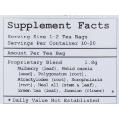 Health King Sugar Controller Blood Cleansing Herb Tea (1x20 Tea Bags)