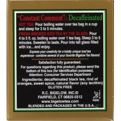 Bigelow Decaffeinated Constant Comment Tea (6x20 Bag )