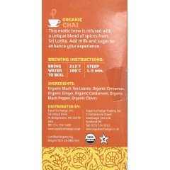 Equal Exchange Black Chai (6x20 Bag) 