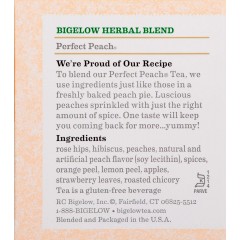 Bigelow Perfect Peach Herbal Tea (6x20 Bag )