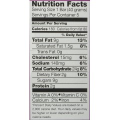 Pamela's Oat Raisin Walnut Spice Bars (6x5 CT)