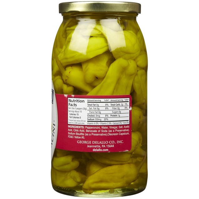 De Lallo Hot Pepperoncini (6x25.5Oz)