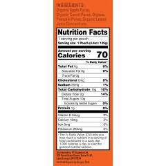 Peter Rabbit Organics Pumpkin Carrot & Apple Fruit Puree (10x4.4 Oz)